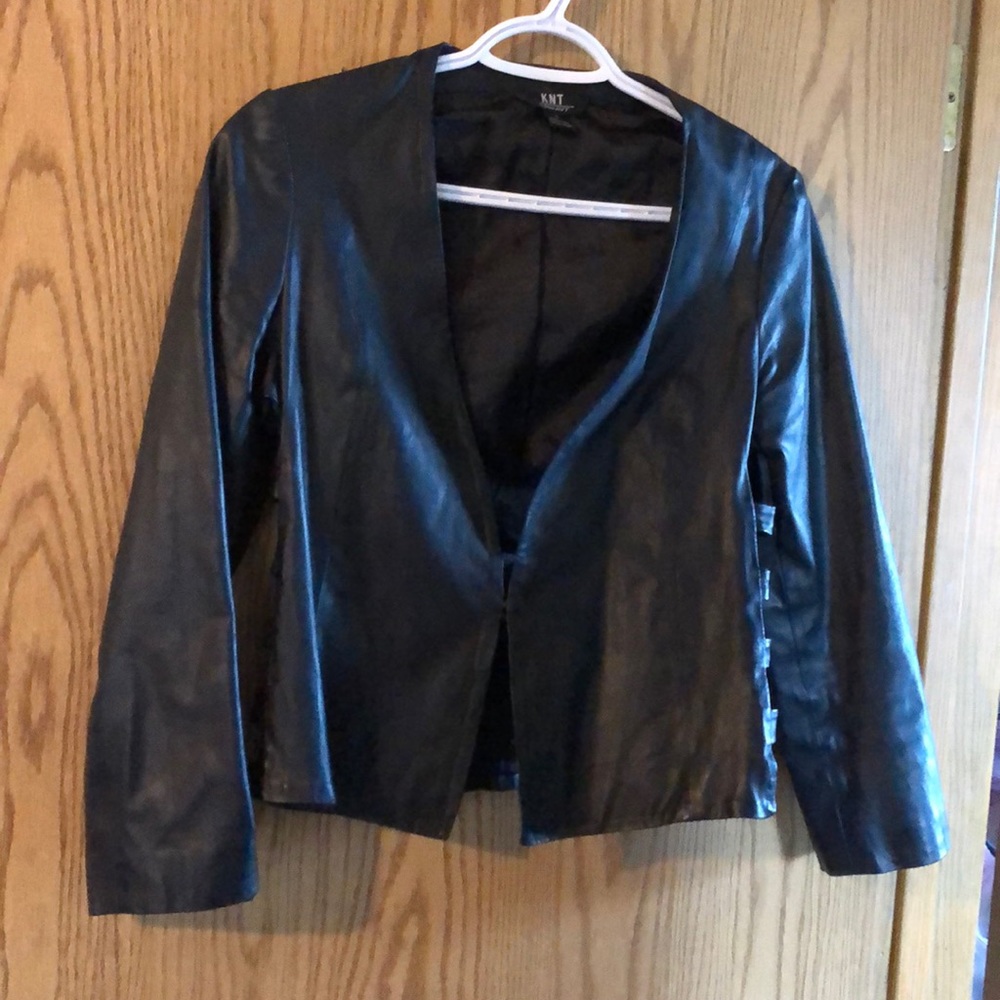 Vegan leather coat